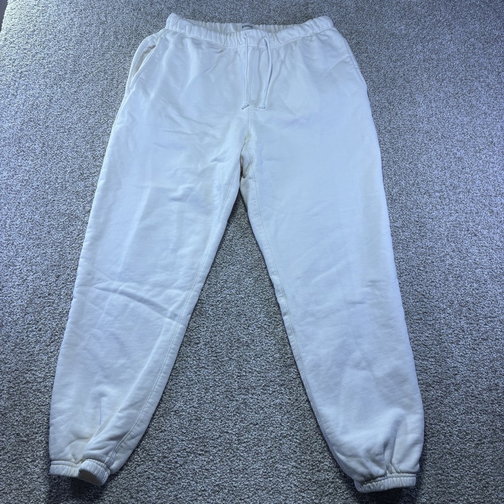 Elwood Mens Organic Cotton Sweatpants White Jogger Pants Large CS00001